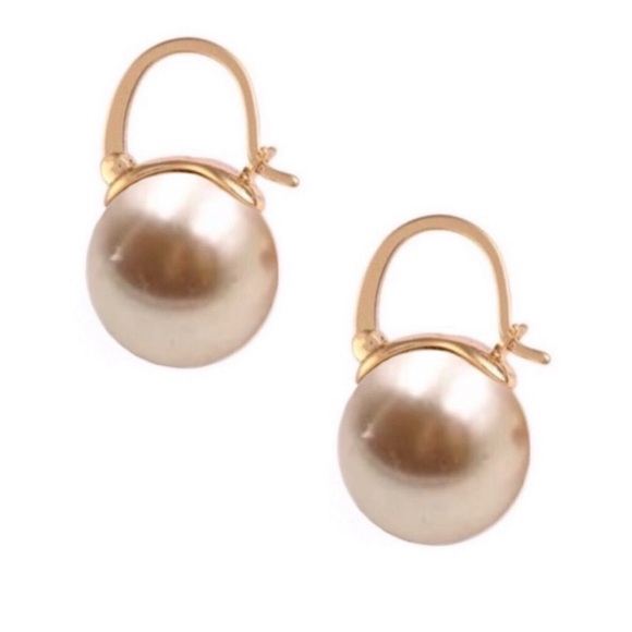 KATE SPADE Shine On Champagne Pearl Drop Earrings‎ NWT